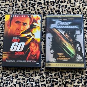 Gone in 60 Seconds and The Fast and the Furious DVD bundle